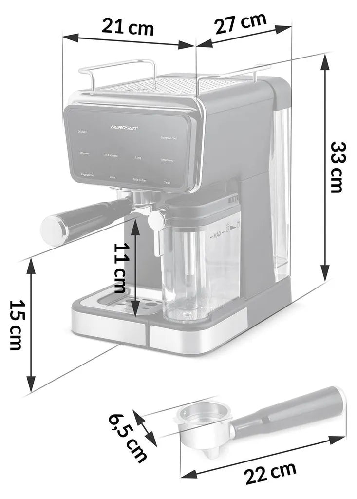 Berdsen BD-773 Espressomaschine 20 Bar Schwarz